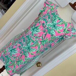 Lilly Pulitzer Adda Romper “Hanging Around” Prosecco Pink 8
